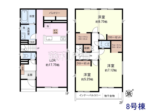 8号棟　間取図　【八重瀬町字安里】