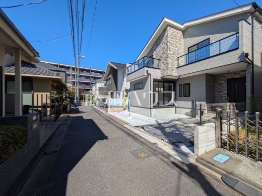 接道状況および現場風景 【練馬区石神井台3丁目】