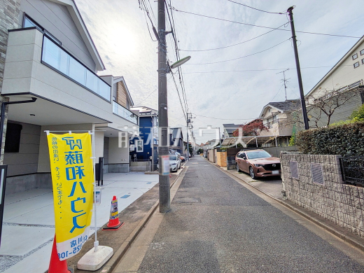接道状況および現場風景 【世田谷区北烏山1丁目】