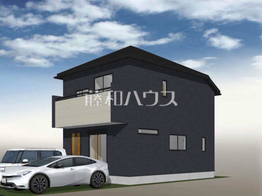 建物プラン例（パース・外観）　【小平市学園西町３丁目】　
[参考プラン] 
建物価格：1,600万円（税込）　建物面積：79.48m&sup2;