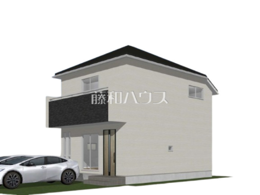 建物プラン例（パース・外観）　【小平市学園西町３丁目】　
[参考プラン] 
建物価格：1,600万円（税込）　建物面積：79.48m&sup2;