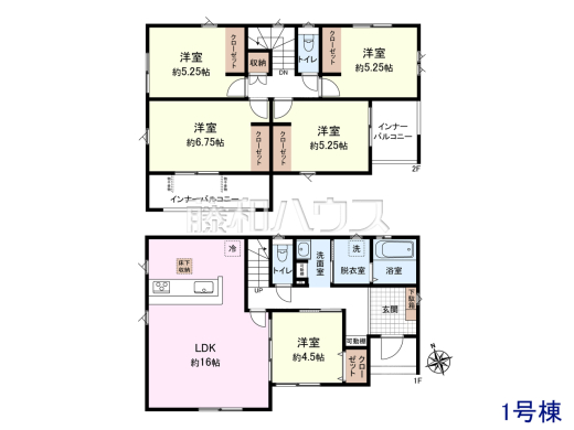 1号棟　間取図　【八重瀬町字安里】