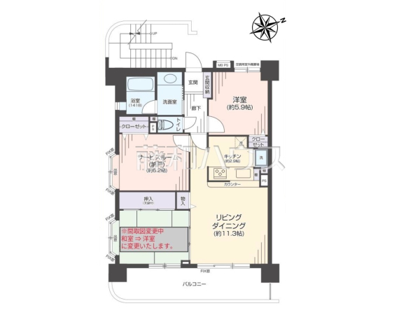 間取図　【ライオンズマンション府中いちょう通り】