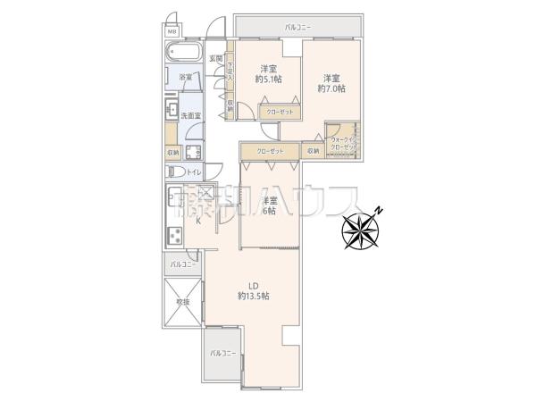 間取図　【モアステージ東所沢】