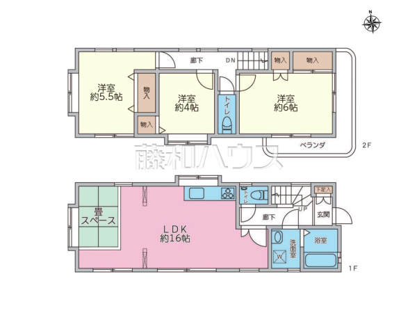 間取図　【練馬区大泉学園町８丁目】 家族が揃って食事できるゆとりある大きさのLDK約16帖 
