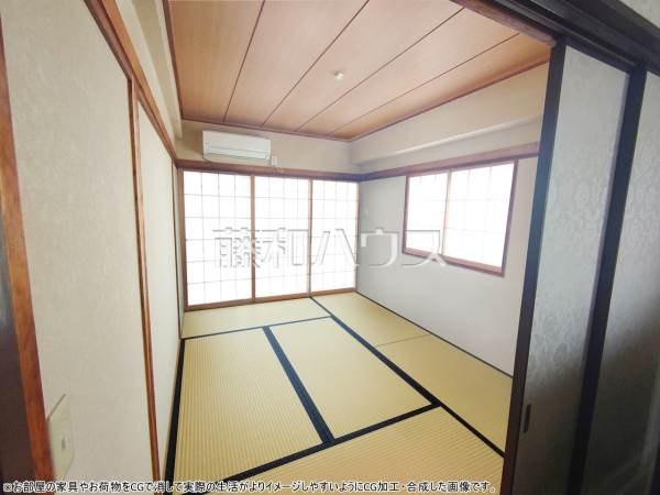 畳は熱伝導率が低く断熱効果があります。畳のあるお部屋は、夏は涼しく冬は暖かく過ごせます。　　【荻窪スカイハイツ】
