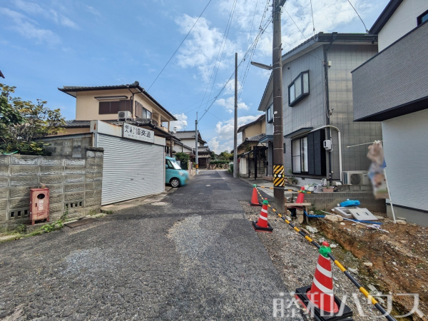 接道状況および現場風景　【名古屋市守山区大字中志段味】