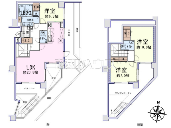 間取図　【クレッセント砧】