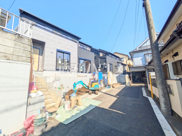 接道状況および現場風景　【所沢市大字上安松】