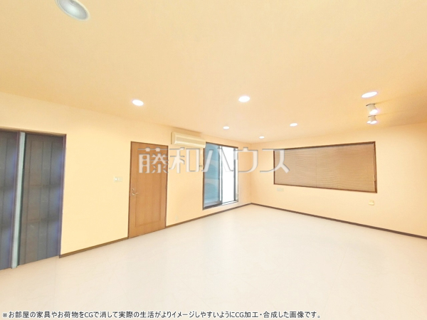 居室　※お部屋の家具やお荷物をCGで消して実際の生活がよりイメージしやすいようにCG加工・合成した画像です。【立川市高松町１丁目】