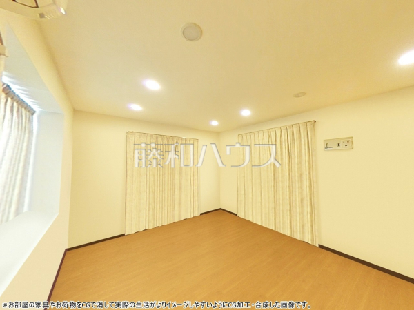 居室　※お部屋の家具やお荷物をCGで消して実際の生活がよりイメージしやすいようにCG加工・合成した画像です。【立川市高松町１丁目】