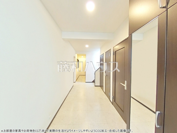 廊下　※お部屋の家具やお荷物をCGで消して実際の生活がよりイメージしやすいようにCG加工・合成した画像です。【立川市高松町１丁目】