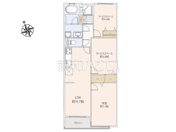 間取図　【ライオンズマンション喜多見】