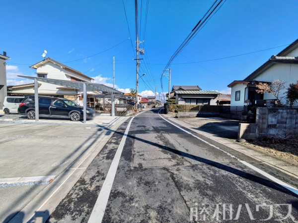 東側　接道状況および現場風景　【小牧市小木２丁目】