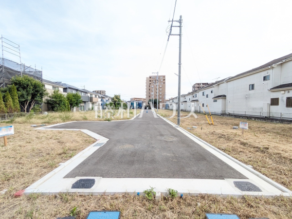 接道状況および現場風景　【立川市一番町４丁目】