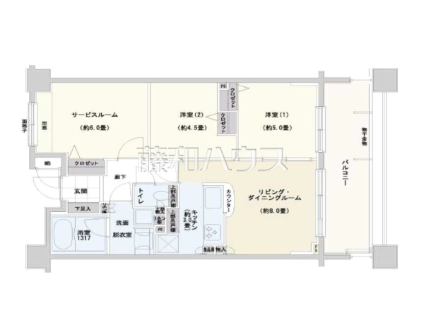 間取図　【レクシオ東村山ティアーズガーデン】