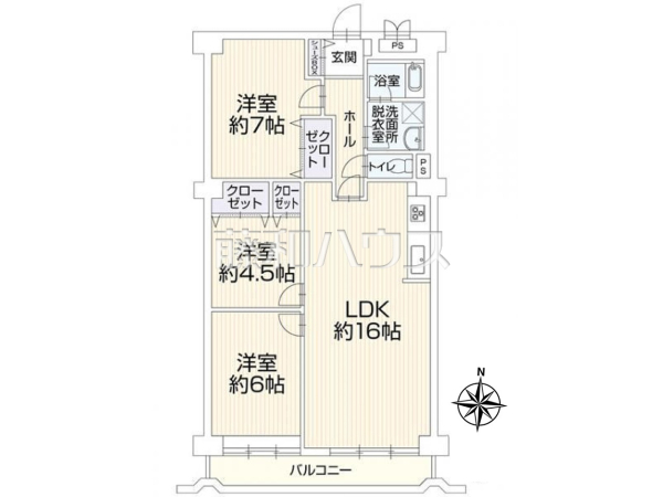 間取図　【新所沢スカイハイツ】