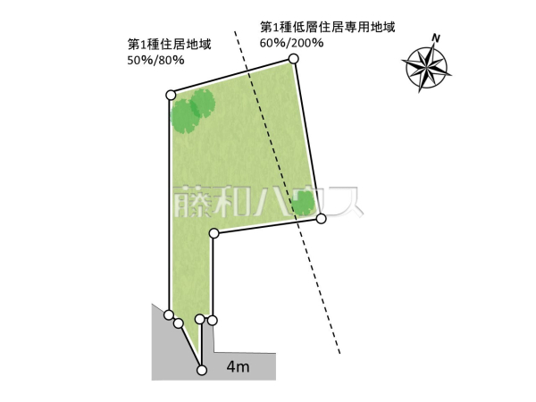 全体区画図　【所沢市大字上安松】