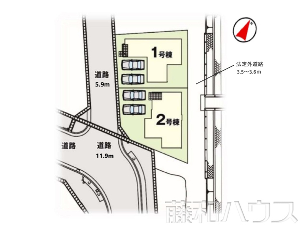 全体区画図　【小牧市中央４丁目】