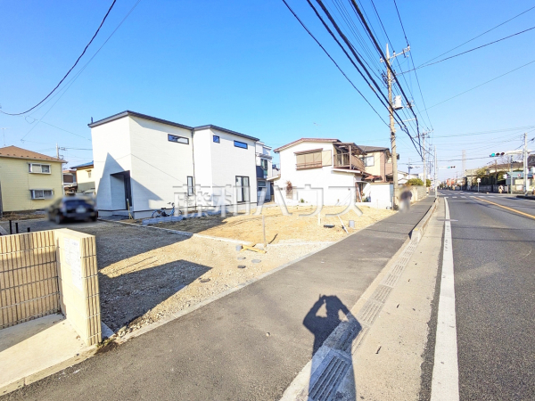接道状況および現場風景　【所沢市大字上安松】