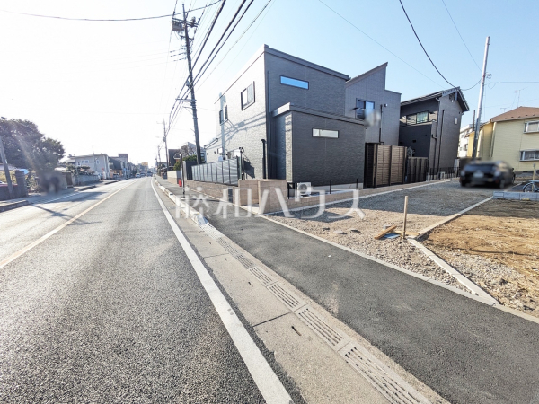 接道状況および現場風景　【所沢市大字上安松】