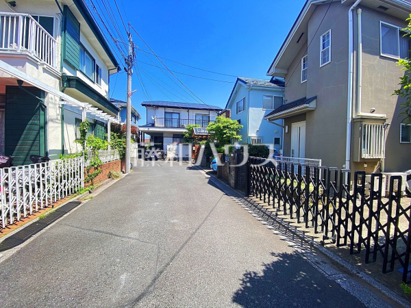 接道状況および現場風景　【三鷹市中原１丁目】