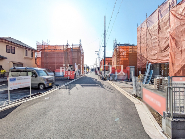 接道状況および現場風景　【立川市西砂町１丁目】
