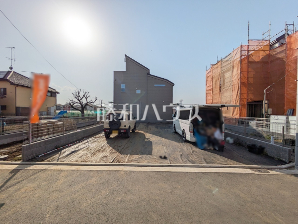 2号地　接道状況および現場風景　【立川市西砂町１丁目】