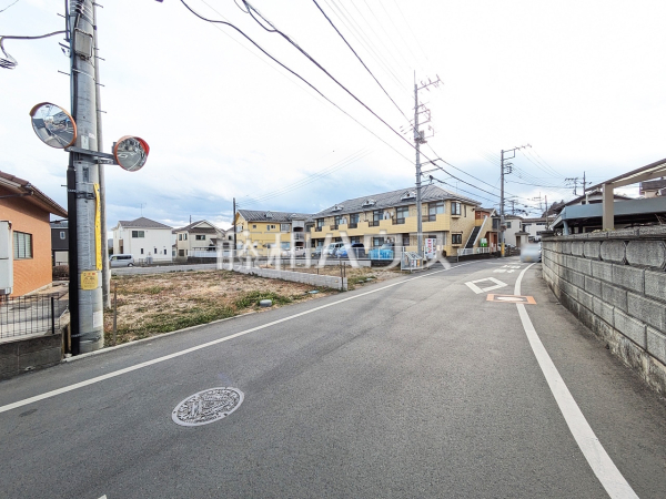 接道状況および現場風景　【所沢市大字北秋津】
