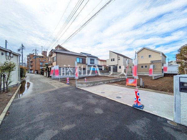 接道状況および現場風景　【武蔵村山市学園３丁目】