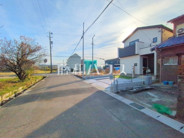 接道状況および現場風景　【北名古屋市六ツ師高台】