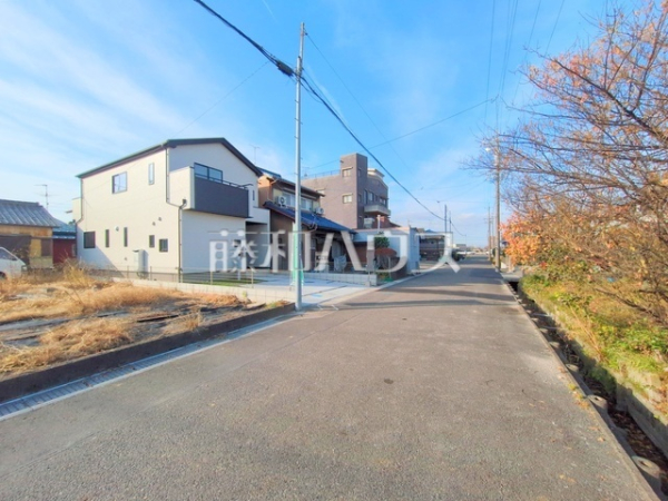 接道状況および現場風景　【北名古屋市六ツ師高台】