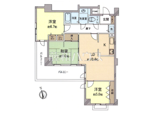 間取図 【マートルコート調布第3】 間取図 【マートルコート調布第3】