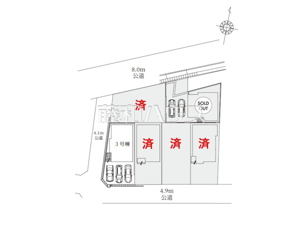 全体区画図　【名古屋市守山区西城１丁目】