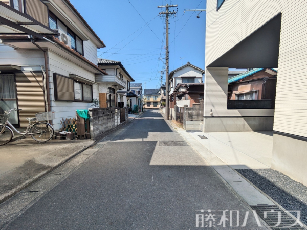 接道状況および現場風景　【名古屋市北区中味鋺１丁目】