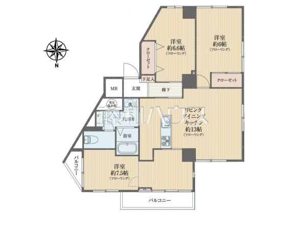間取図　【シャルム第一聖蹟桜ヶ丘】