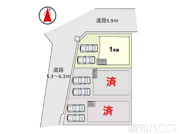 全体区画図　【北名古屋市高田寺起返】