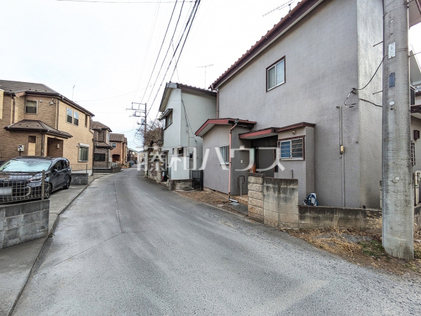 接道状況および現場風景　【所沢市大字北秋津】