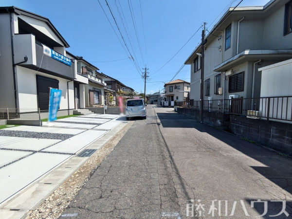 接道状況および現場風景　【小牧市大字久保一色】