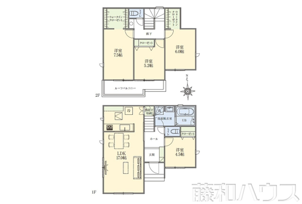間取図　【北名古屋市六ツ師北屋敷】
