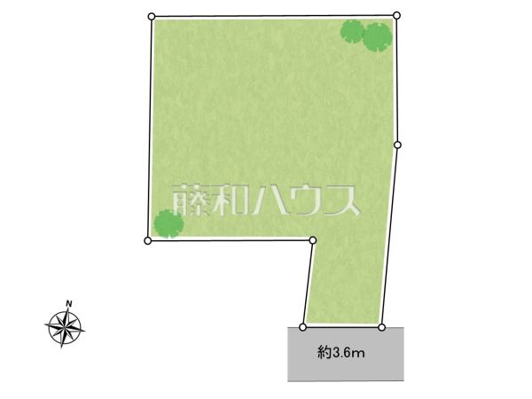 区画図　【国分寺市南町２丁目】整形地に比べ、購入価格が抑えられる敷地延長の土地。コストを抑えて住宅を建築したい方はぜひご検討下さい。
