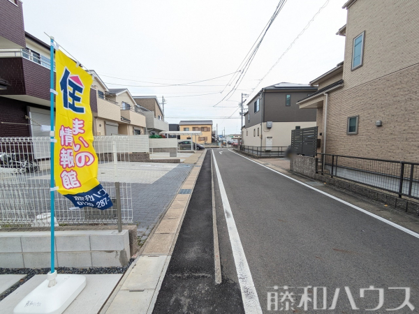 南側　接道状況および現場風景　【西春日井郡豊山町大字豊場字神戸】