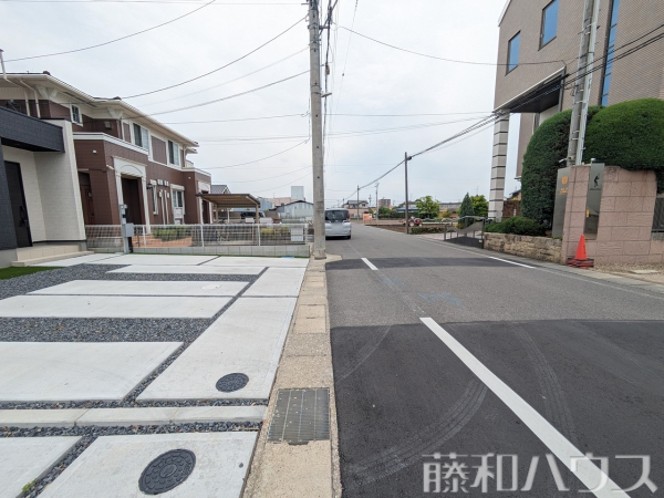 北側　接道状況および現場風景　【西春日井郡豊山町大字豊場字神戸】