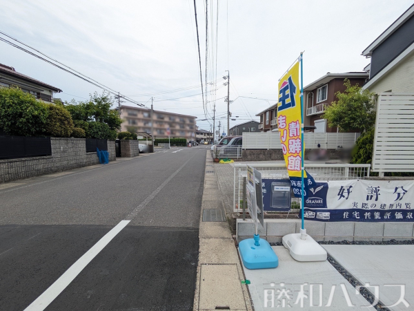 北側　接道状況および現場風景　【西春日井郡豊山町大字豊場字神戸】