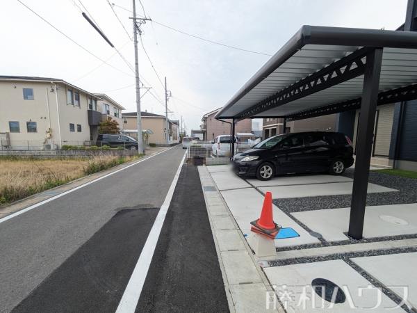 南側　接道状況および現場風景　【西春日井郡豊山町大字豊場字神戸】