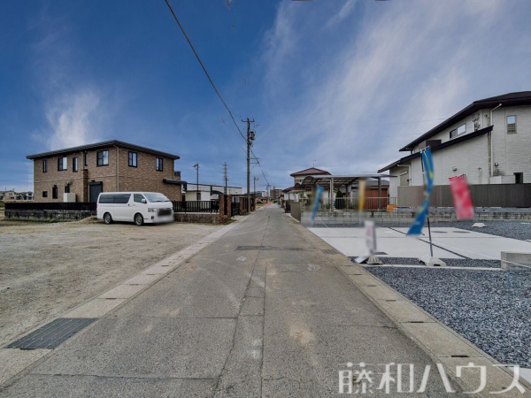 接道状況および現場風景　【小牧市大字横内】