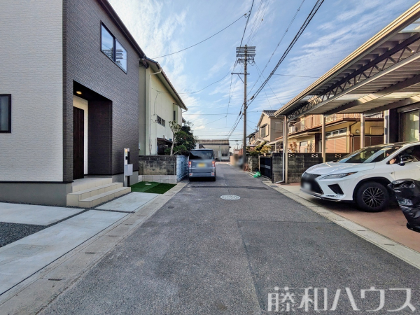 接道状況および現場風景　【名古屋市北区六が池町】