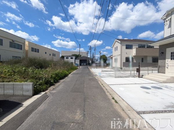接道状況および現場風景　【岩倉市大地町葉広】