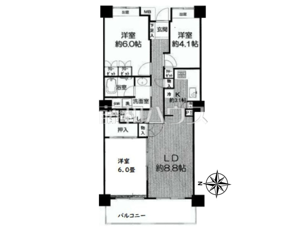 間取図　【所沢スカイライズタワー】