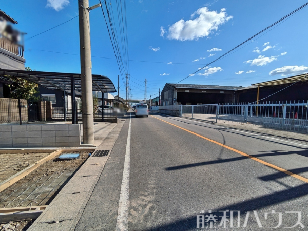 接道状況および現場風景　【北名古屋市中之郷諏訪】